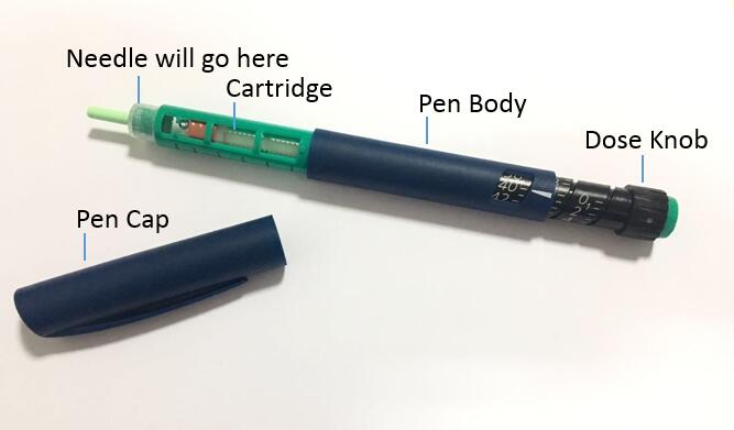 المتاح الانسولين خرطوشة القلم أسبارت الأنسولين القلم عملية سهلة
